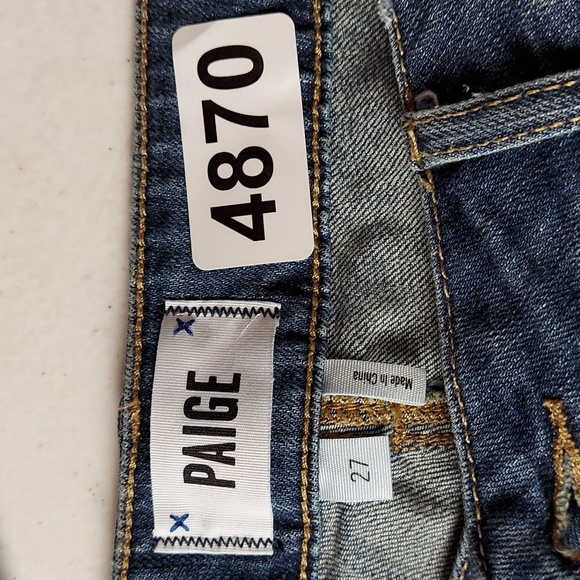 Paige Distressed Jimmy Jimmy Denim Jean Short Size 27 - Picture 14 of 14